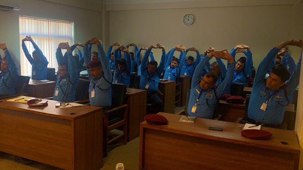 why nepal police academy integreted corporate yoga