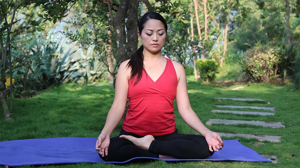 Meditation posture (Half Lotus Pose) 